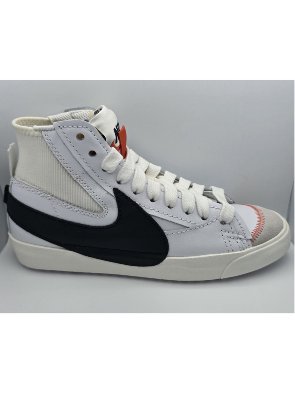 Nike Blazer '77 Jumbo Men's Mid Top Lace-Up Sneakers White/Black/Sail men's 8.5